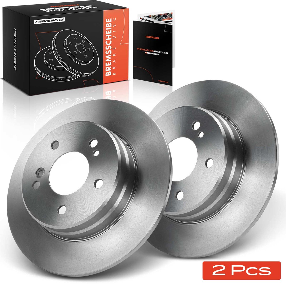 Frankberg 2x Remschijven Achteras voor Benz C124 W124 S124 A124 W