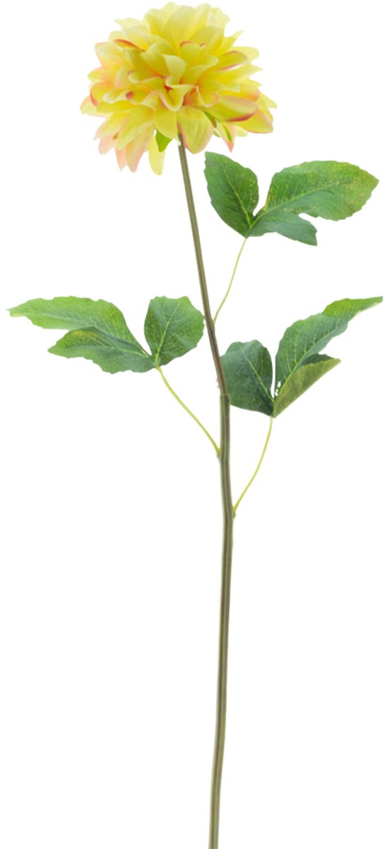 Easyplants | Kunstbloem Dahlia Real Touch Champagne 73 cm | Zijde | Nepbloemen | champagne | Onderhoudsvrij | Kant-en-klaar