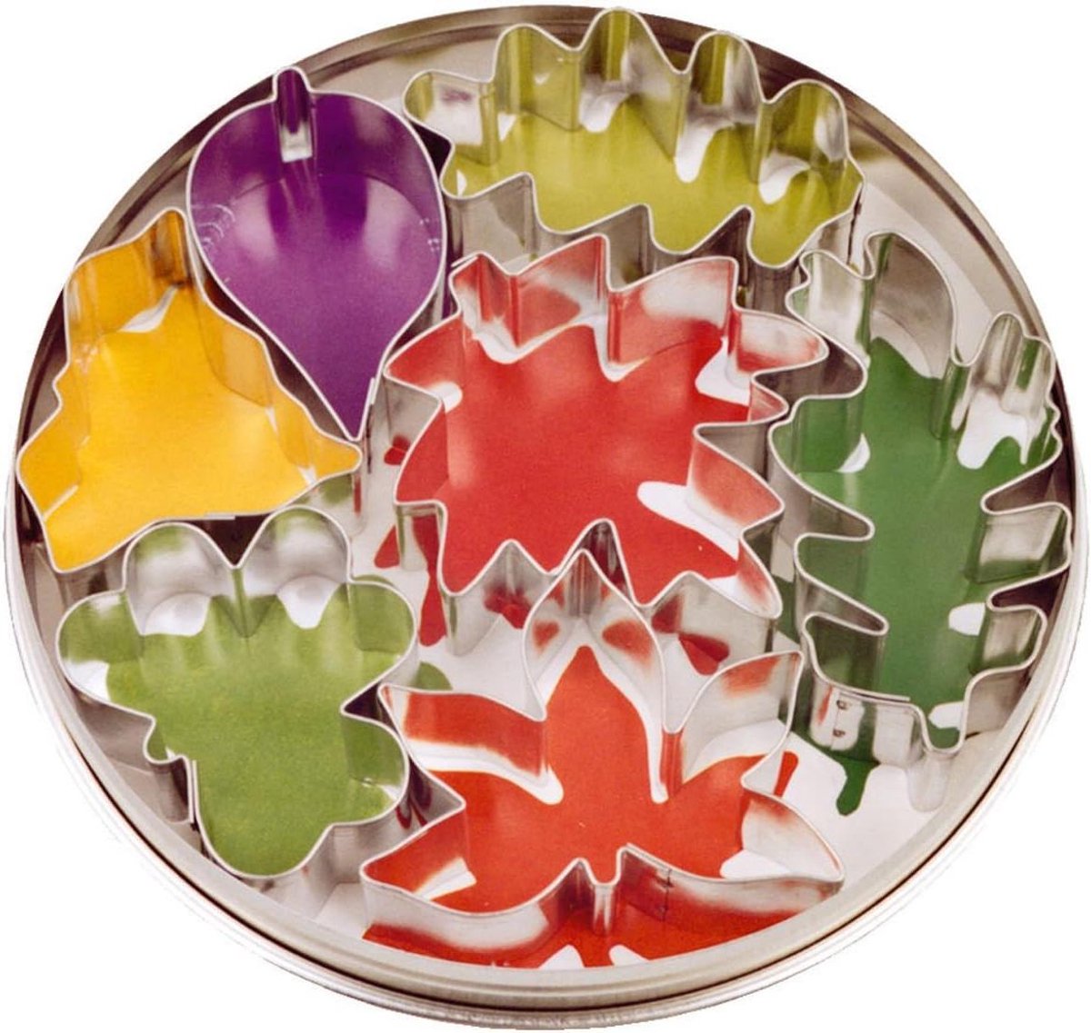 Koekjes uitsteekvormen - Bakvormpjes - Bakken en decoreren - Set van 7 - 4.5-6.5 cm - Zilver