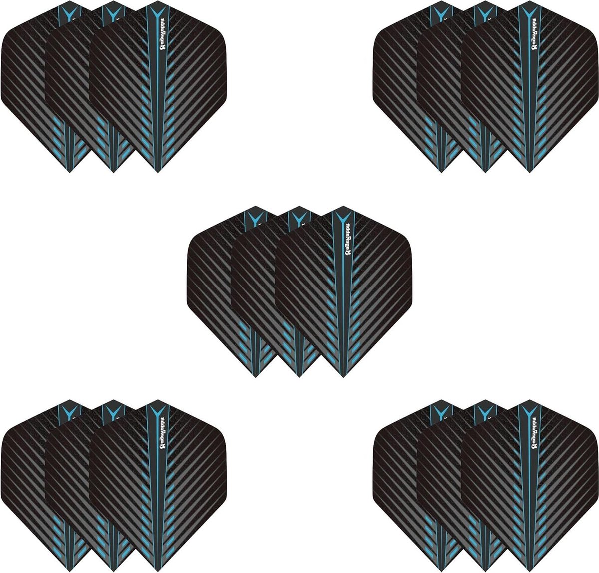 Dartpijlen Set - Vluchten Accessoires - Stabiliteit Nauwkeurigheid - Aerodynamisch Ontwerp - 15 Stuks - Blauw