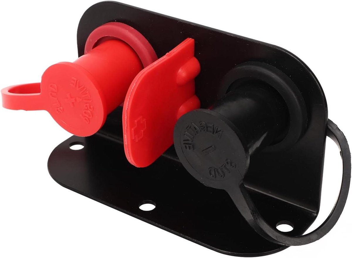 Batterij Jump Post Kit - Externe Batterijterminals Oplaadhulpmiddel - Voertuigen Opladen Starten - Veiligheidslipje Ingebouwde Doppen - M10x2 3/8 inch