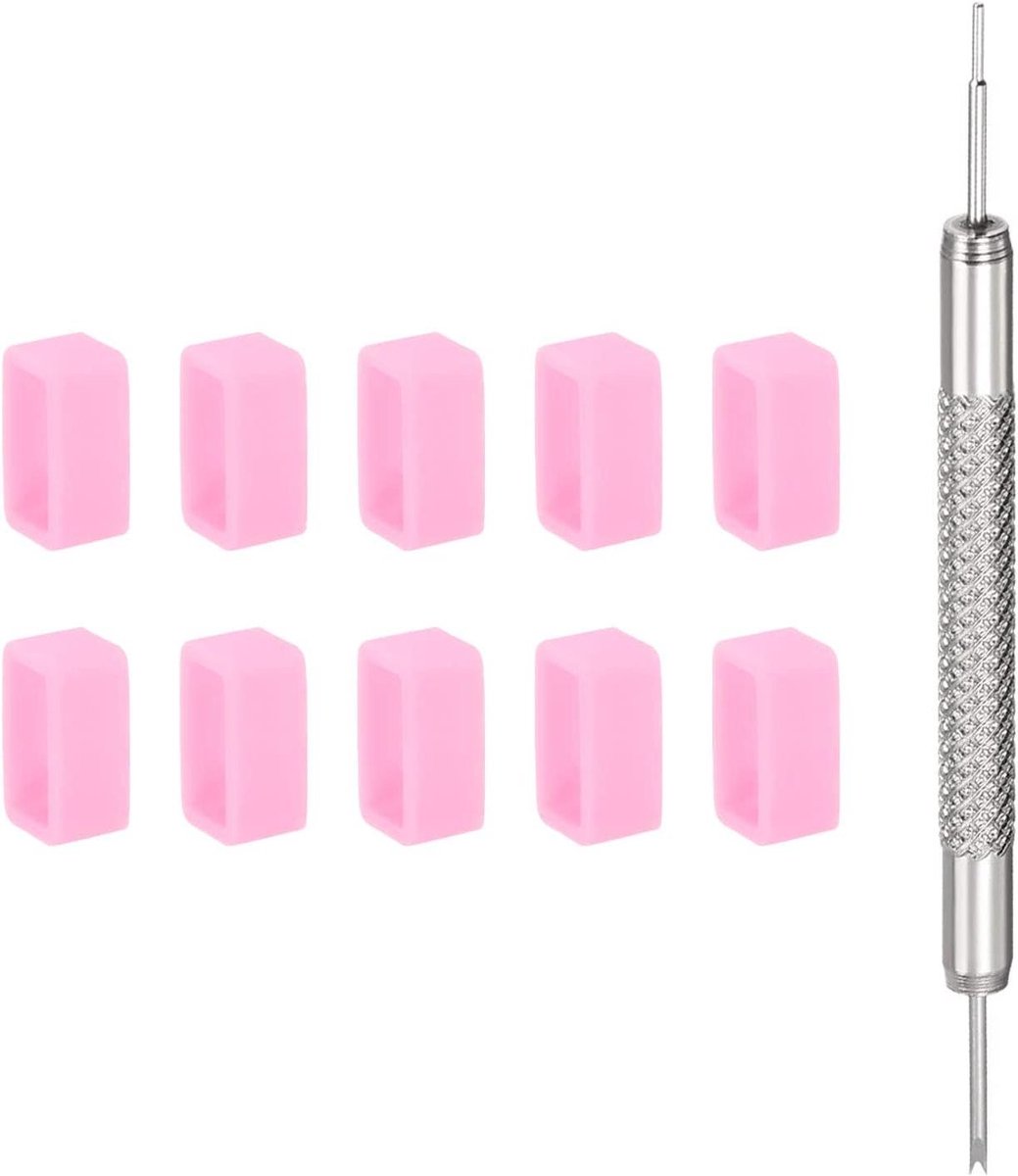 Horlogeband Lus - Band Houder - Horloges Repareren - Rubberen Bevestiging - 12 mm - Roze