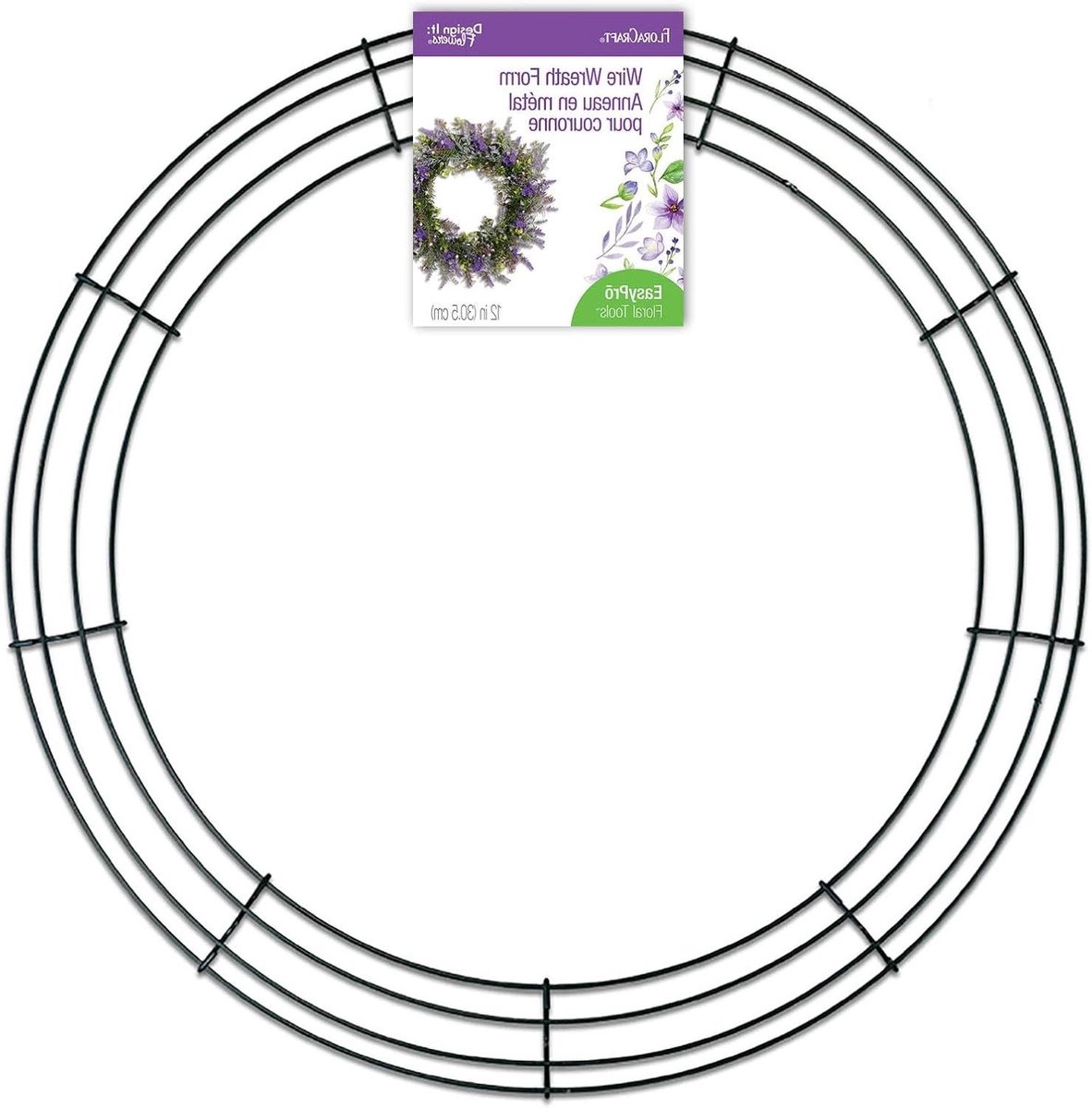 Draadkrans - Bloemenkrans Decoratie - Bloemen Schikken - Metalen Frame - 305 cm - Groen