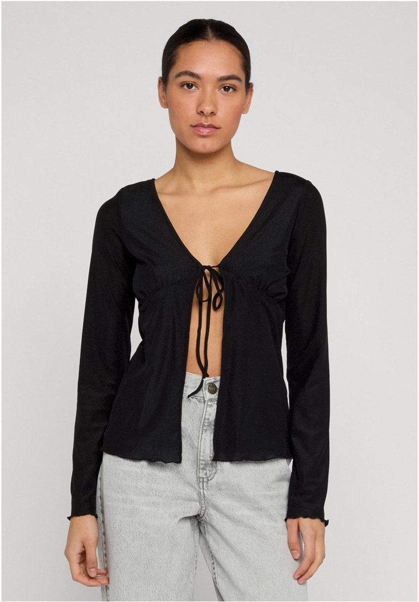 Urban Classics Ladies Mesh Cardigan Cardigan Polyamide Zwart