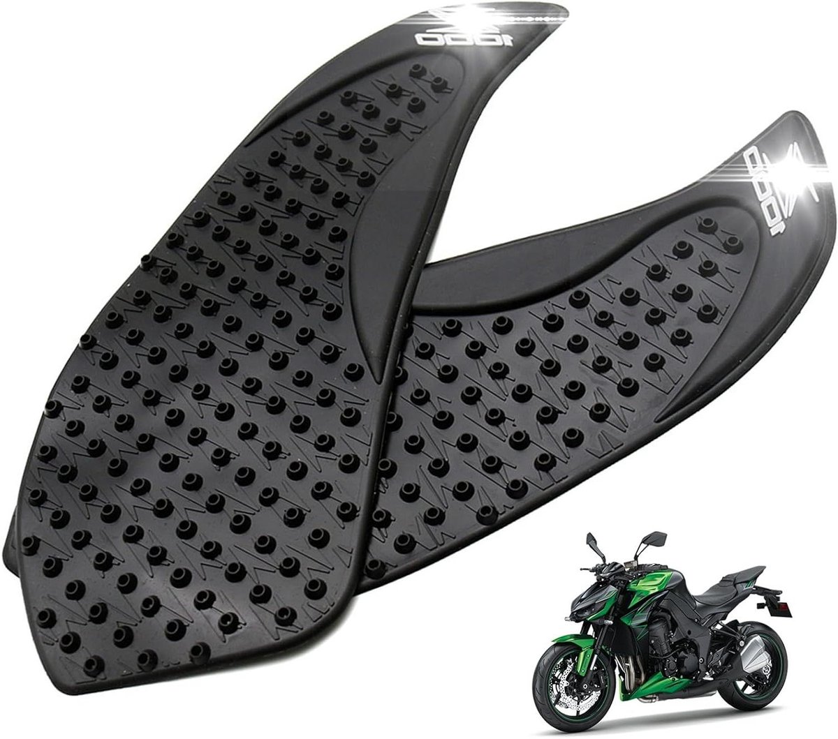Tankpad Protector Stickers - Brandstoftank Pad - Motorfiets Bescherming - Zelfklevende Knie Grip - Set - Zwart