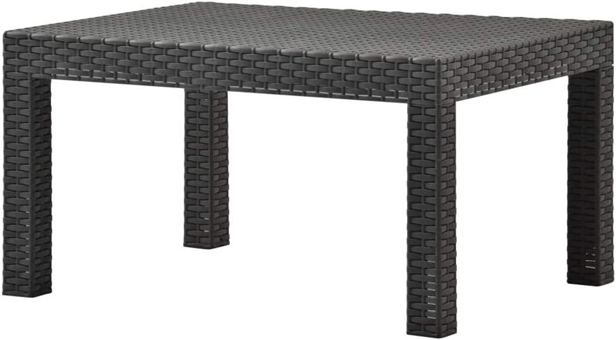 Tuin Salontafel - Lounge Tafel Koffietafel - Buiten Ontspannen - Lichtgewicht Constructie - 58 x 58 x 41 cm - Antraciet