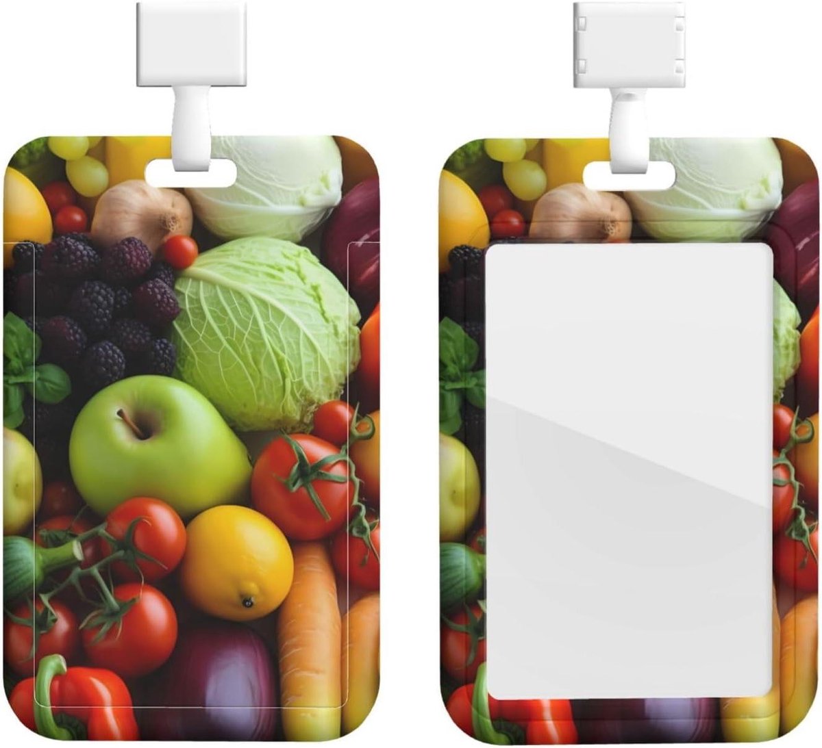 ID-kaarthouder - Badgehouder Kaarthoes - Werkkaart Tonen - Schuifontwerp - 10.16 x 6.35 cm - Fruitprint