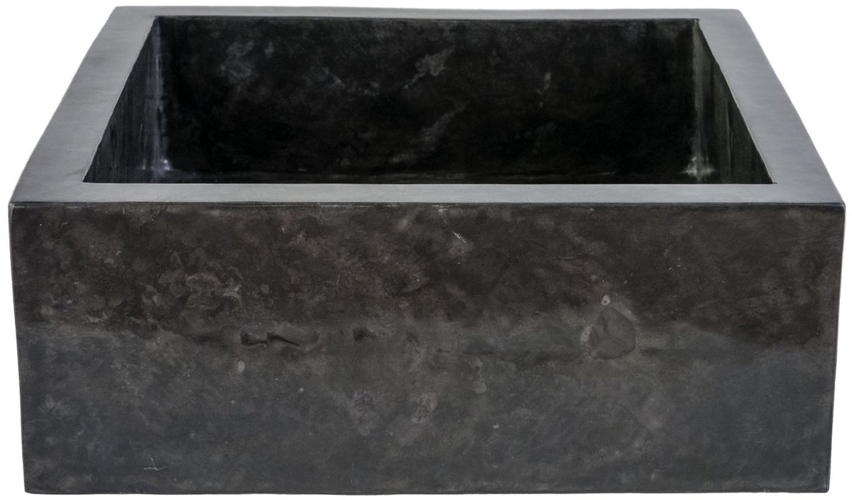 VIERKANTEN OPBOUW WASKOM VOLLEDIG GEPOLIJST – ZWART 40X40X15CM