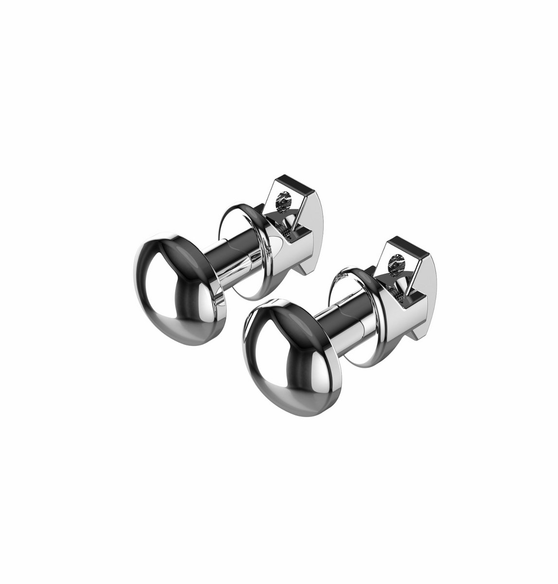 Belrad Handdoekradaitor Knop (2 stuks) Chroom