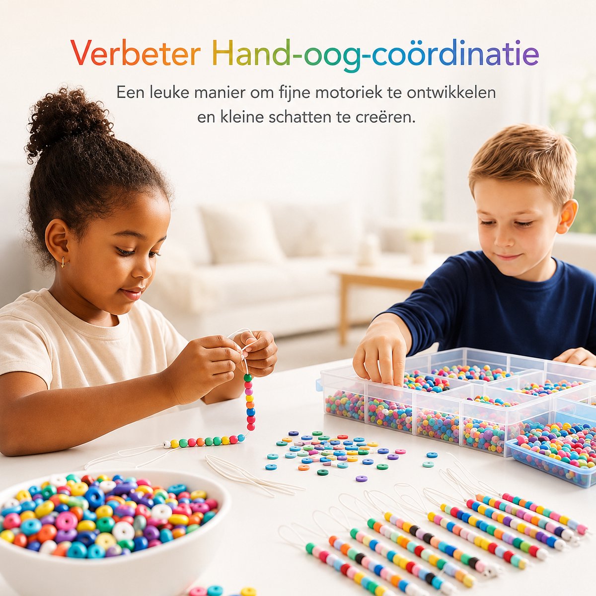 BOTC Sieraden Set - knutselen meisjes - armbandjes maken meisjes - 20kleuren - 4500-delig - Sprankelende Sieraden Maken Pakket - Kralen Set — afbeelding 2