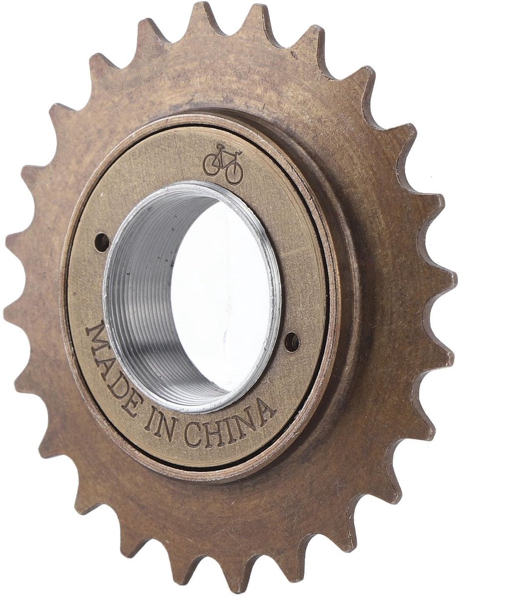 Jhubersproducts - Fietsvrijloop - Singlespeed fiets vrijloop - Duurzaam en stabiel - Bruin - Fiets cassette - Voor de fervente fietser - Staal