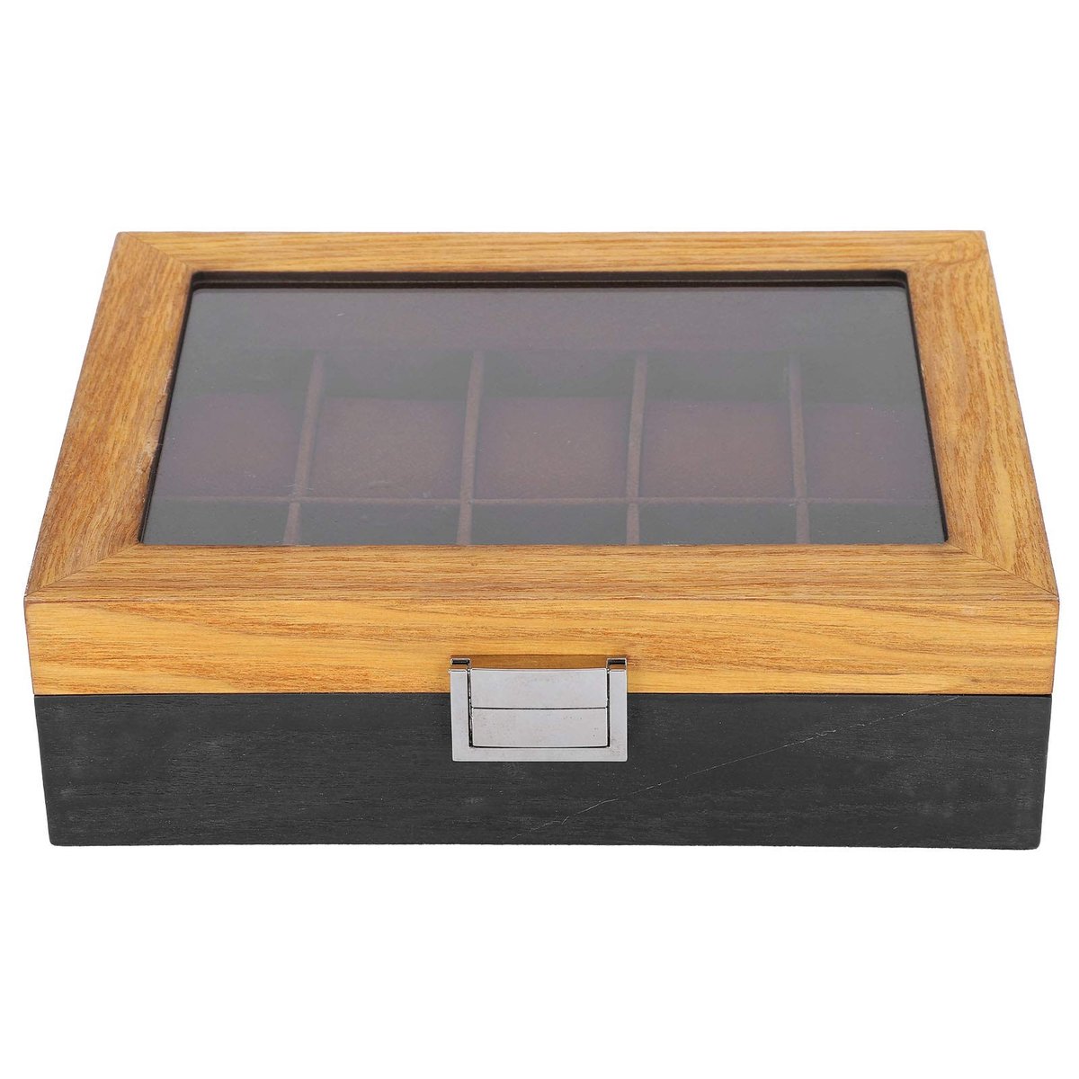 Jhubersproducts - Houten Horloge Opbergdoos - Elegante Bewaarbox voor 10 Horloges - Perfect voor Mannen - Luxe Horloge Organizer - Geschikt voor Diver