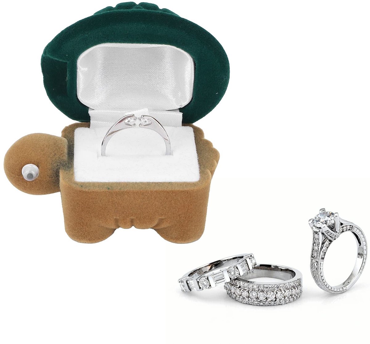 Dailygoods - Ring Storage Box - Turtlevormige Sieradenopberger - Exquisite en Praktisch - Geschikt voor Meisjes en Vrouwen - Perfect voor Verjaardagen