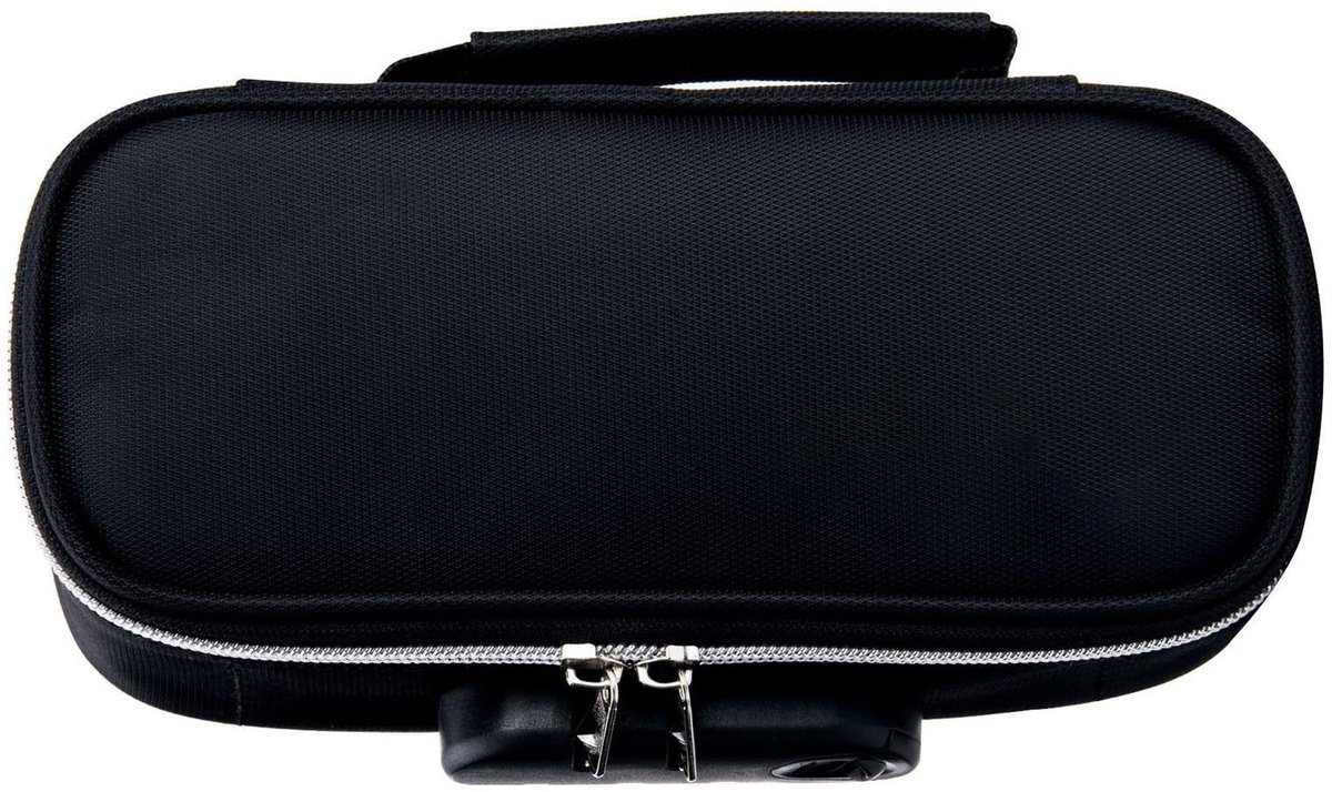 Dailygoods - Afsluitbare Etui - Grote Capaciteit - Veilig vergrendeld - Zwart - Briefpapier Organisator - Professionele Kwaliteit - Geschikt voor Scho