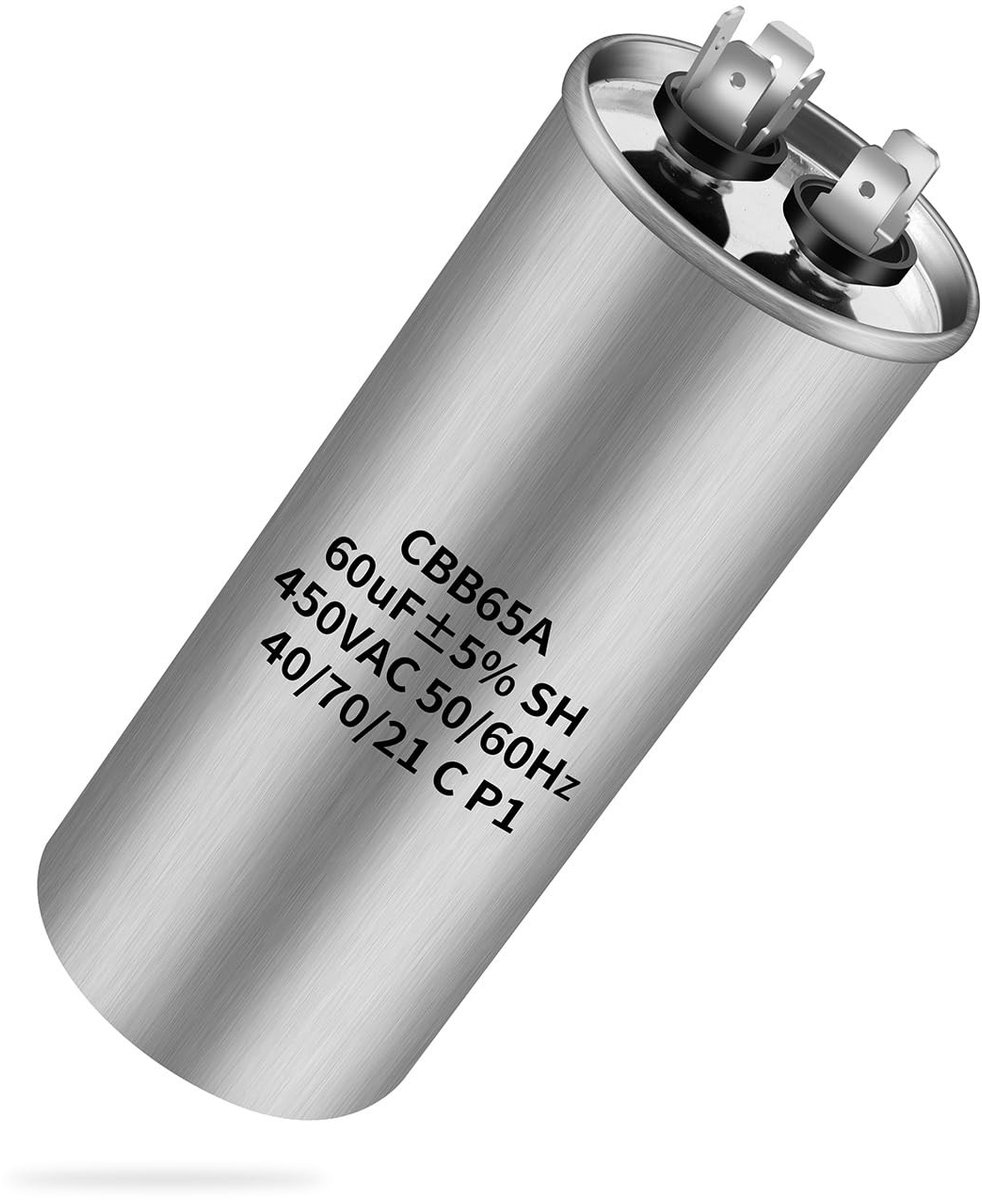 Zeynomax - Condensator - 60uf - Betrouwbare werking - Cilindrisch - Compressor - Geschikt voor airconditioners - Ronde vorm