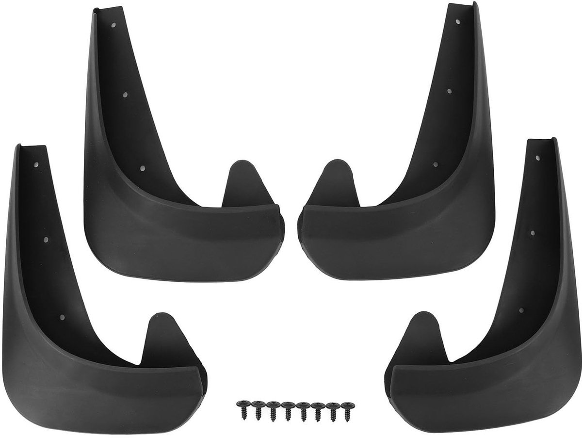Livia home - Spatlappen - 4-delige spatlappenset - Volledige voertuigbescherming - Universele maat - Anti-spattende spatschermen - Geschikt voor auto,