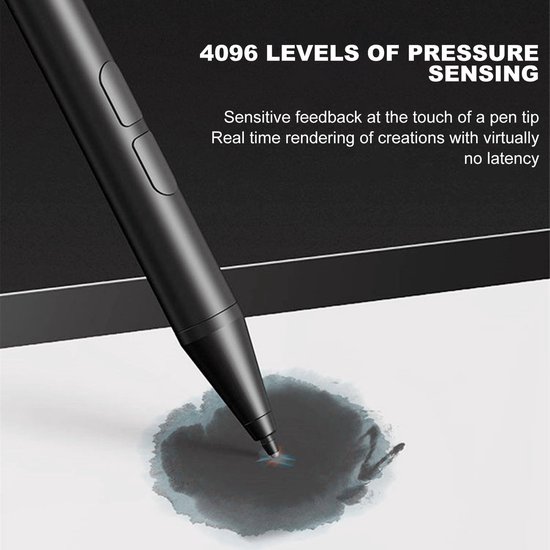 Livia home 2.0 Kantelpen - Stylus voor Touchscreen - 4096 Niveaus Druk - Zwart - Ideaal voor Creatieven - Geschikt voor Microsoft Surface Pro — afbeelding 3