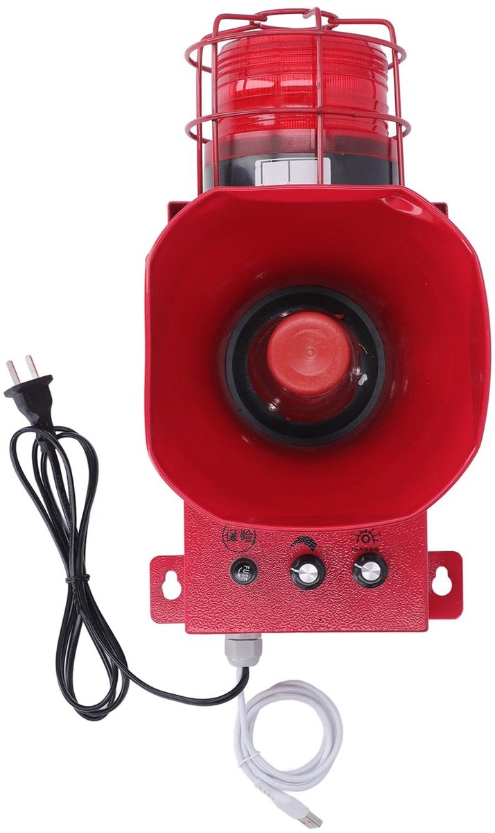 Smoakez - Stroboscoop Sirene Alarm - Waterdicht en 180dB - Industrieel Veiligheidsalarm 220V - Alarm voor beveiliging - Geschikt voor binnen en bui...
