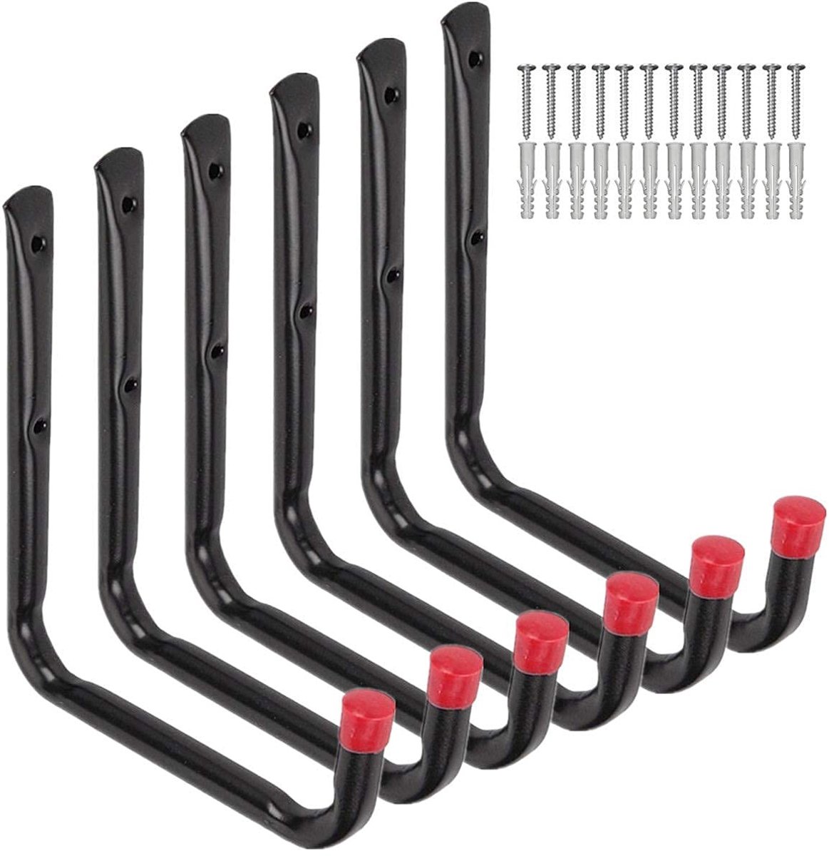 Elzusha - Heavy Duty Garage Storage Haak - Universele Wandmontage U-Rack Organizer - Ruimtebesparende Hangers voor Fietsen, Gereedschap en Tuin - G...