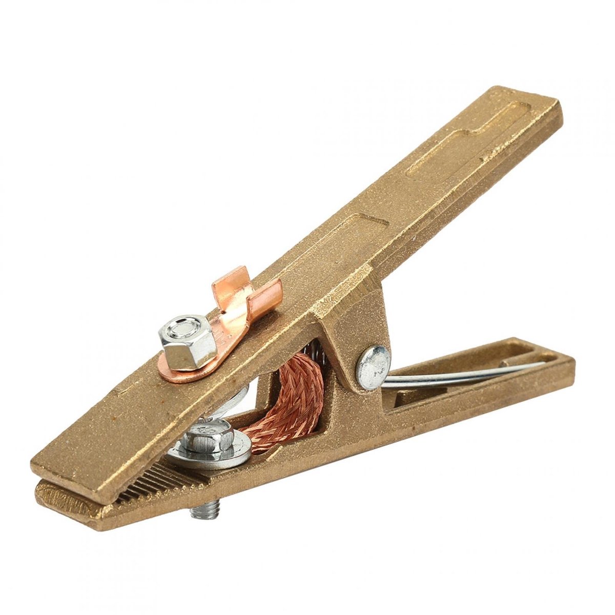 Zeynomax - Lassen Aarde Klem - Messing Aarde Klem - Voor Lasmachines - 300A - Grip Clip Klem - Geschikt voor Lasser - 15 x 8 x 3 cm