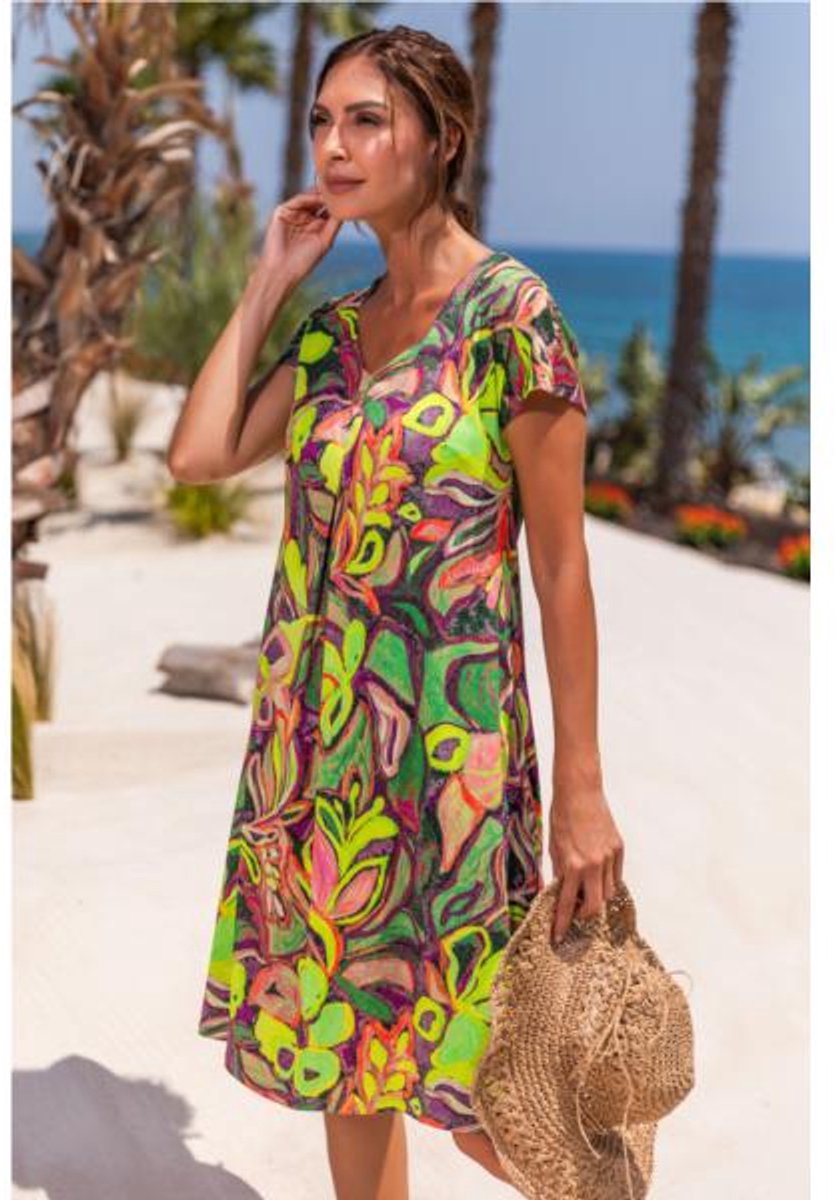 Barandi Ofelia Strandjurk met Mouw 2-Ofelia Multicolor - maat XL