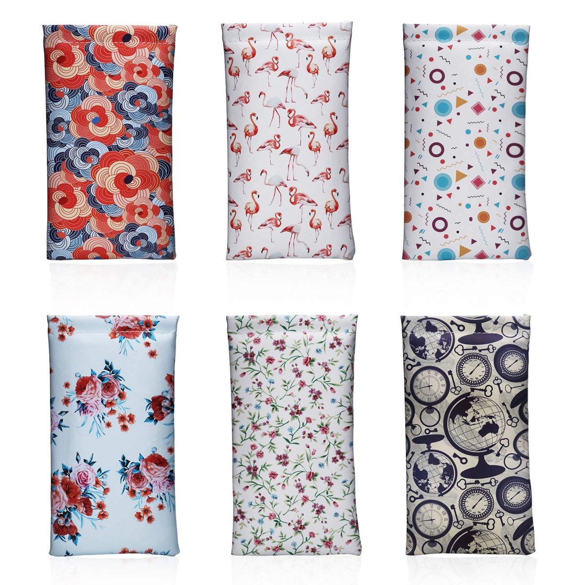 Dailygoods - Bril etui - PU leren brillentas - Unisex - Multicolor - Zonnebril pouch - Handig voor sleutels en kaarten - Geschikt voor volwassenen en
