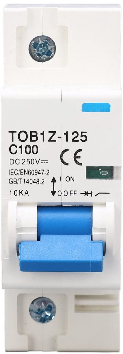 Elzusha - Miniatuurstroomonderbreker - Zonne-energie - Veiligheid - 100A - Isolator - Multifunctioneel - Geschikt voor zonnepanelen - Model...