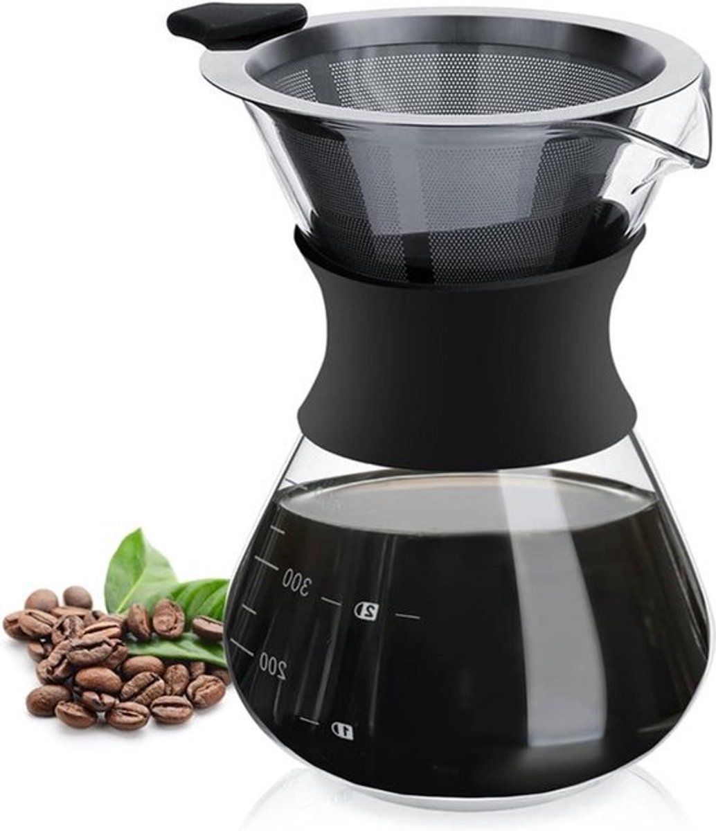 Herbruikbare Roestvrijstalen Druppelaar voor Giet Over Koffiezetapparaat 14oz/400ml