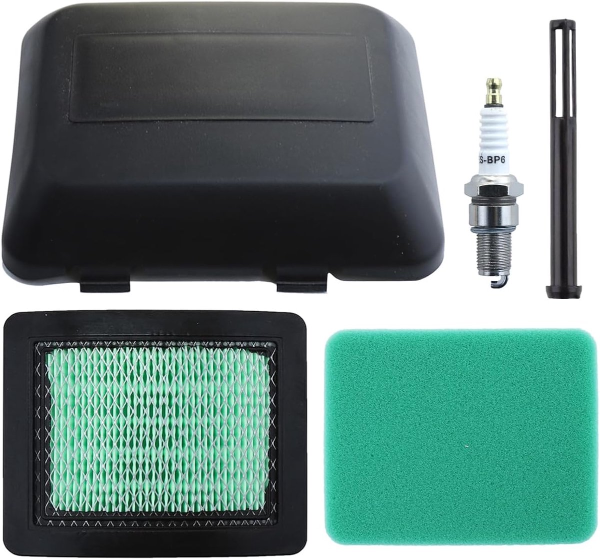 Luchtfilterkit voor Honda GV135 GCV160 GCV190 grasmaaier GX100 motor, ADEFOL luchtfilter + voorfilter + afdekking + bougie + brandstoffilter reserveonderdelen filter accessoires 17211-ZL8-023