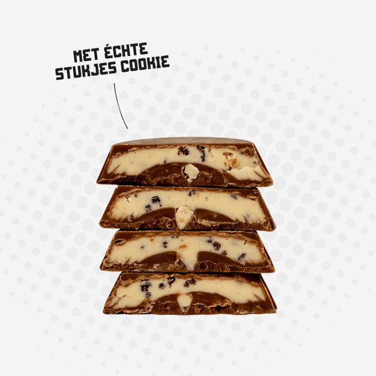Stroap Melk Chocolade Cookie & Cream - Display (12 st à 42g) - Proteine repen - bars - glutenvrij - afvallen - chocolade - pindakaas — afbeelding 2