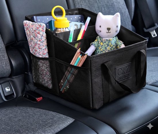 CenZ® Auto Organizer Kofferbak, Auto Organizer, Autostoel Organizer, Opvouwbare Kofferbaktas, Anti-Slip Ontwerp Voorstoel Of Achterbank En Kofferbak Opbergdoos, Toolbag, Autotas, Auto Opbergtas, Kofferbak Gereedschapstas, Meerdere Mesh Zakken