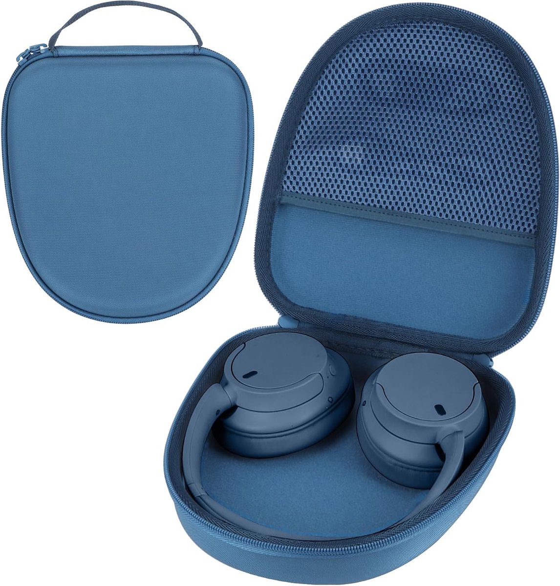 Duurzame Hard Case voor Draadloze Hoofdtelefoons - Bescherming, Opbergruimte en Reisgemak (Blauw)