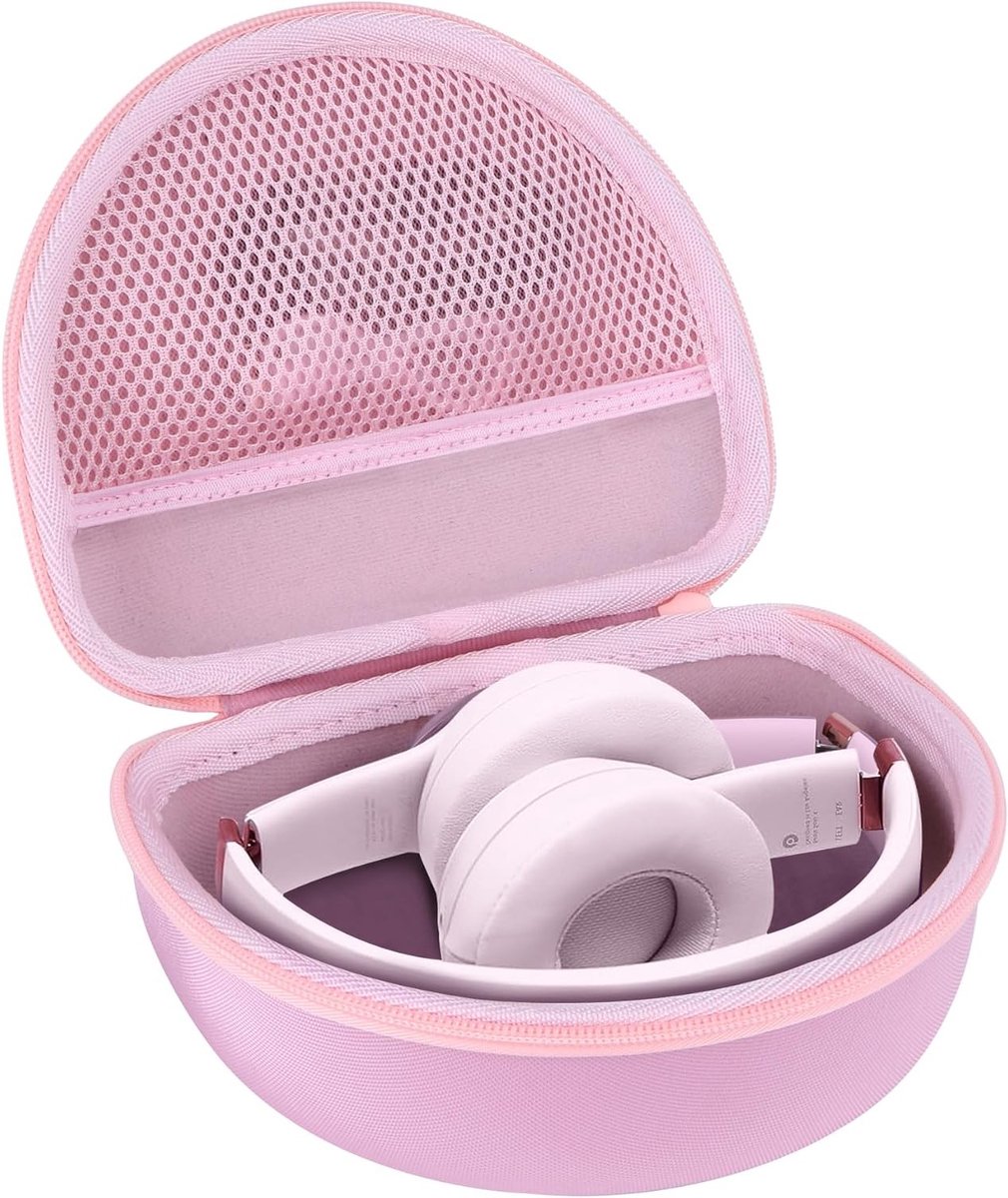 Duurzame Hard Case voor Beats Solo 4, Studio Pro en Studio3 Hoofdtelefoons in Roze - Bescherming, Opbergtas, Accessoire