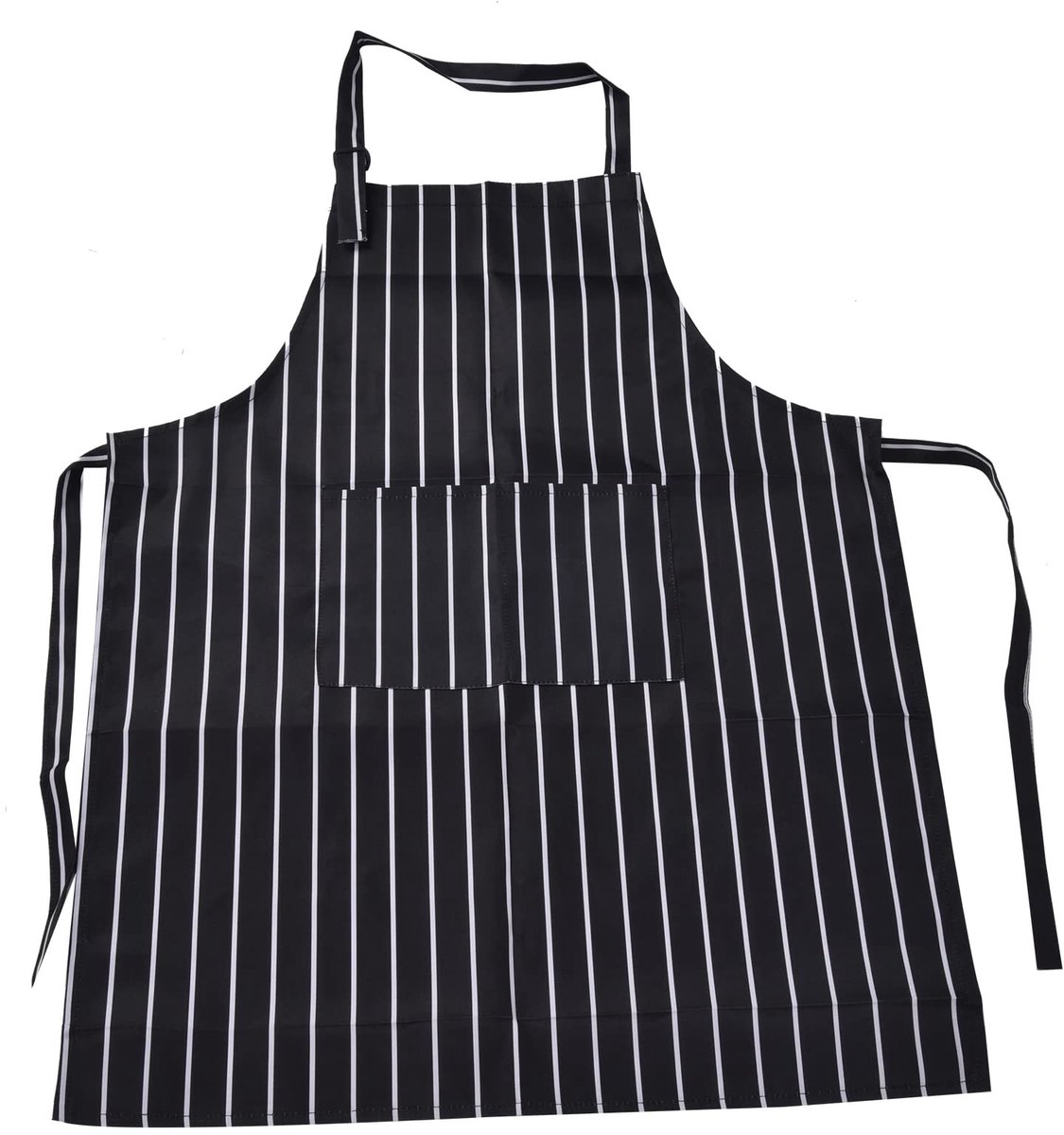 Jhubersproducts - Keuken Schort - Waterdicht - Verstelbaar - Zwart - Vlekbestendig - Geschikt voor Koken en Bakken - Met Zakken