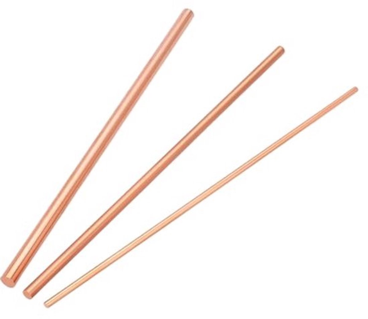 Koperen Staven Set 20cm - 3mm, 5mm, 7mm - Voor Metaalwerk en Tuin