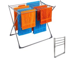 Droogrek - inklapbaar - 77 x 86 x 57 cm - rvs