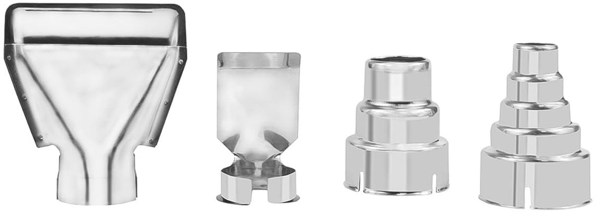 Jhubersproducts - Hot Air Machine Nozzle Set - 4 Stuks RVS Reflector - Geschikt voor diverse modellen - Schuin Nozzle - Gebruiksvriendelijk - Hoge kwa