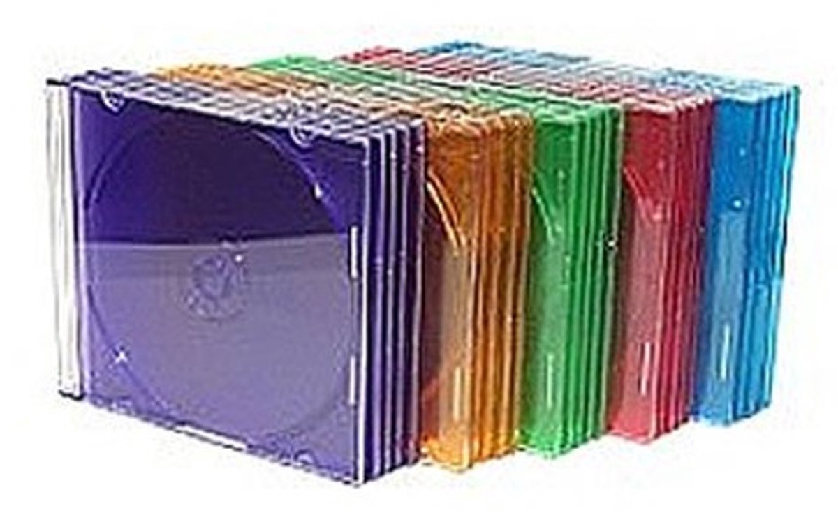 Dailygoods - Slim CD-hoesje 5.2mm - Diverse kleuren - Ideaal voor opslag - 20 stuks - Compact - Bescherming voor al je schijven