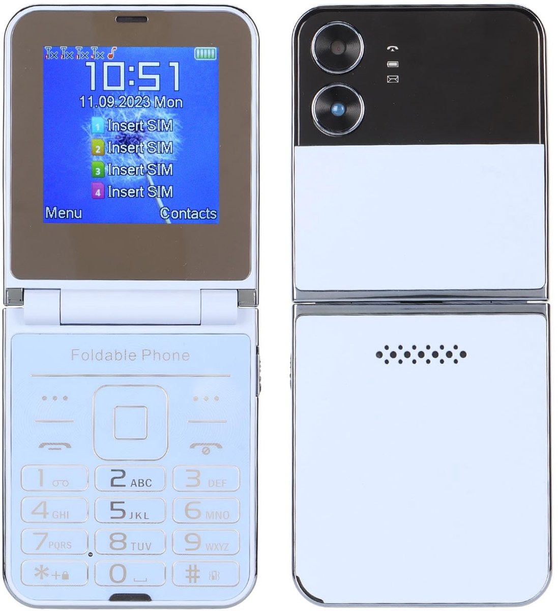 Dailygoods - Senior Mobiele Telefoon - Klaptelefoon 4 Simkaarten - Grote Toetsen en Cijfers - Helder Geluid - Gebruiksvriendelijk - Geschikt voor Oude