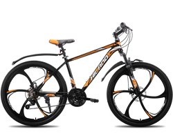 HILAND Mountainbike 26 inch - MTB met 3/6-Spaaks Stervelgen - 18 Versnellingen - Lichtgewicht Aluminium Frame - Dubbele Schijfremmen - Unisex