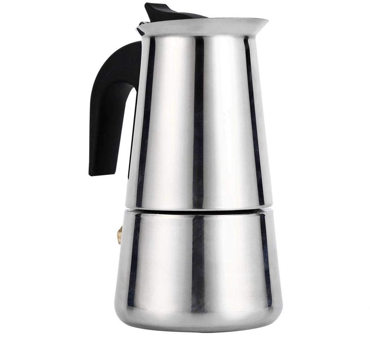 MTTproducts- Espresso Koffiezetapparaat - Roestvrij Stalen Filter - Moka Koffiekan - 200 ml - Zilverkleurig - Eenvoudig te Bedienen - Mokkapot