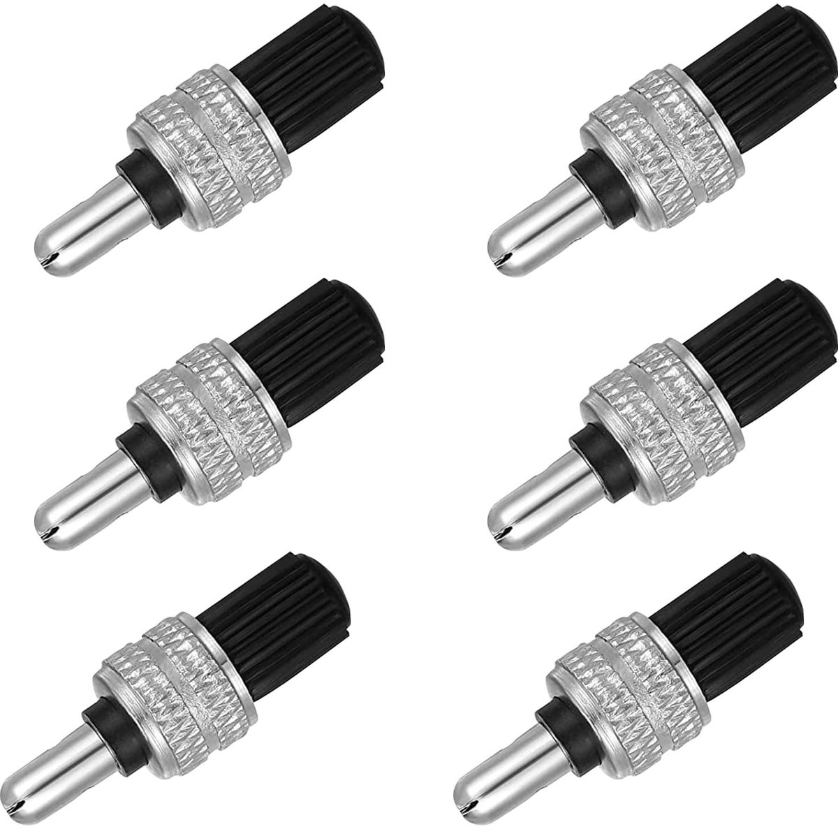 MTTproducts- Reserveventielset 24 Stuks - Hoogwaardig Roestvrij Staal - Inclusief Ventielkern/Afdichtring/Ventielring/Doppen - Ideaal voor Fietsen - Geschikt voor Citybike/E-bike/Mountainbike/Racefiets - Fietsventielen
