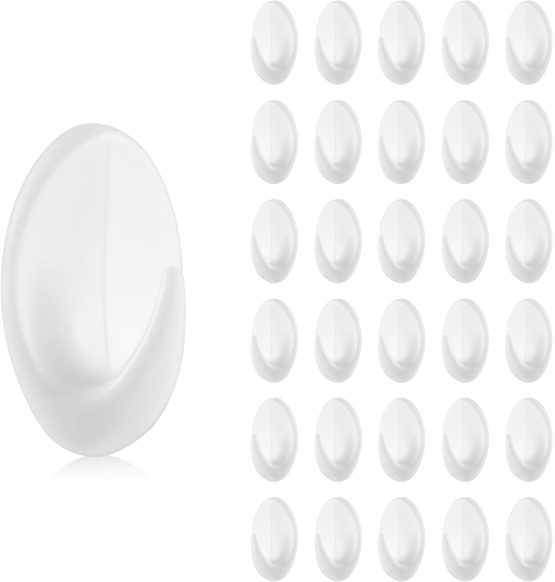 MTTproducts- Wandhaak 30 Stuks - Zelfklevend - Waterdicht - Herbruikbaar - Acryl - Geschikt voor Badkamer/Keuken - Haakjes