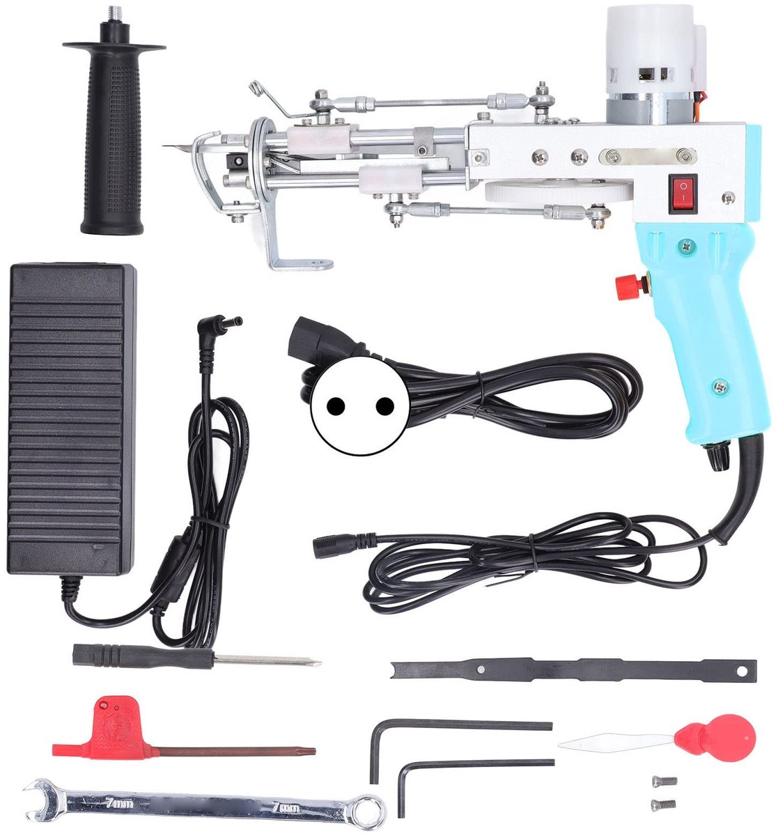 MTTproducts- Tufting Kit 2-in-1 - Accu - 360° Handgreep - Veiligheidsfunctie - DIY Breien - Creatieve Mat - Tapijt Tuftmachine