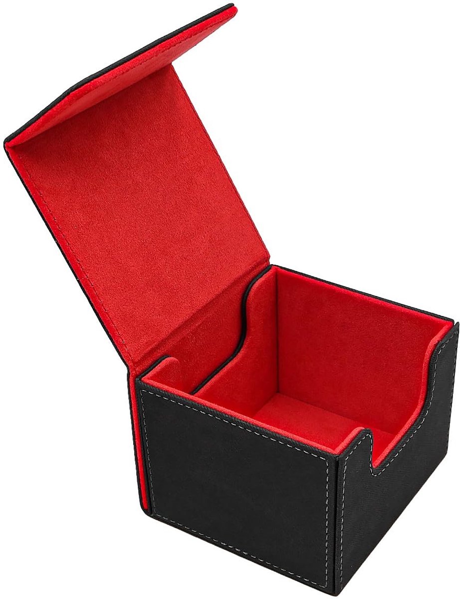 MTTproducts- Kaartendekkist met magnetische sluiting - Opbergdoos voor ruilkaarten - PU-leer - Waterdicht - Antislip textuur - Geschikt voor TCG/CCG kaarten