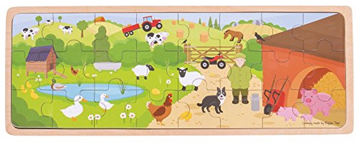 Boerderij Puzzel Voor Kinderen - Houten Tray Puzzel