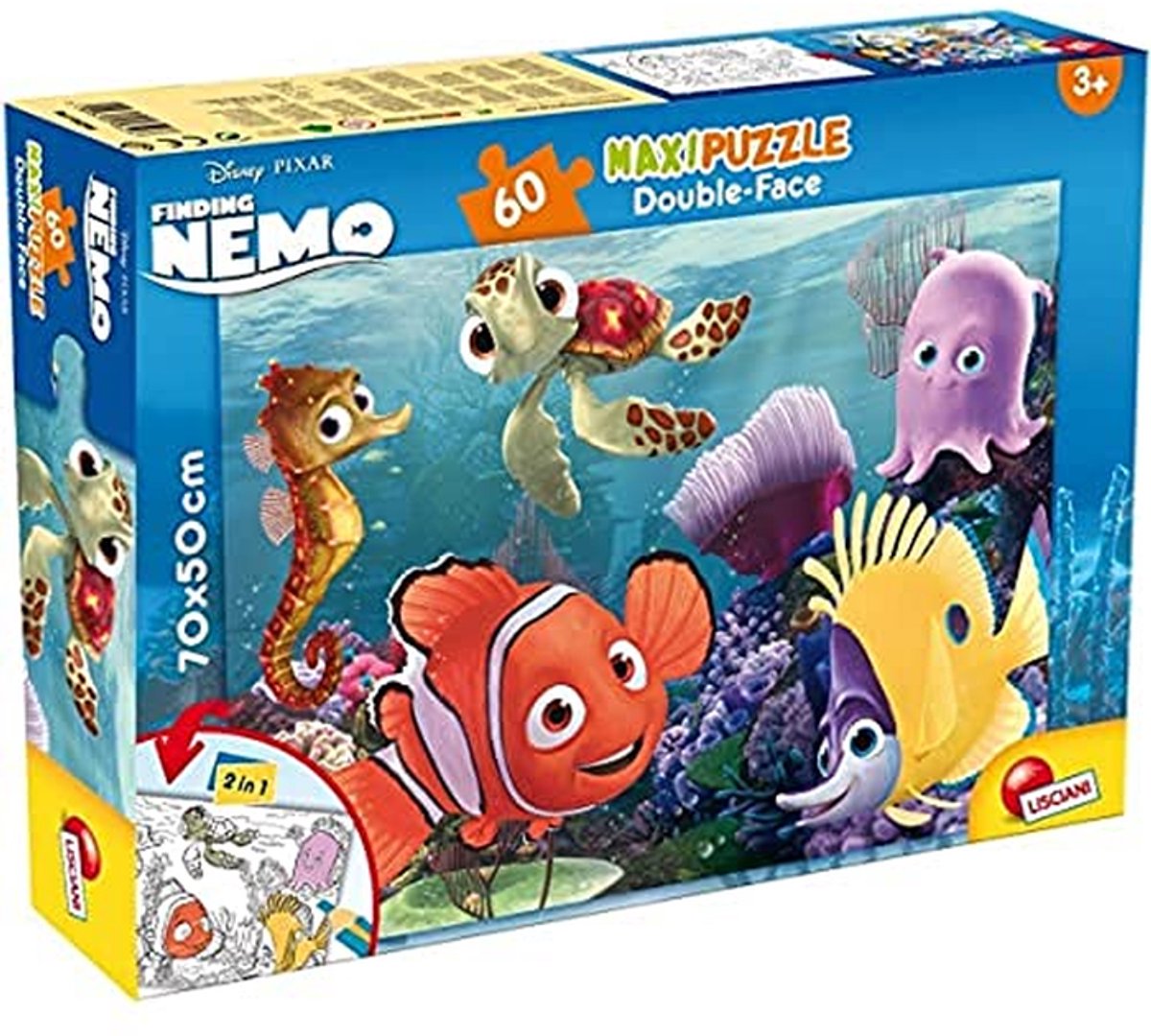 Dubbele gezichts maxi puzzel van 60 stukjes