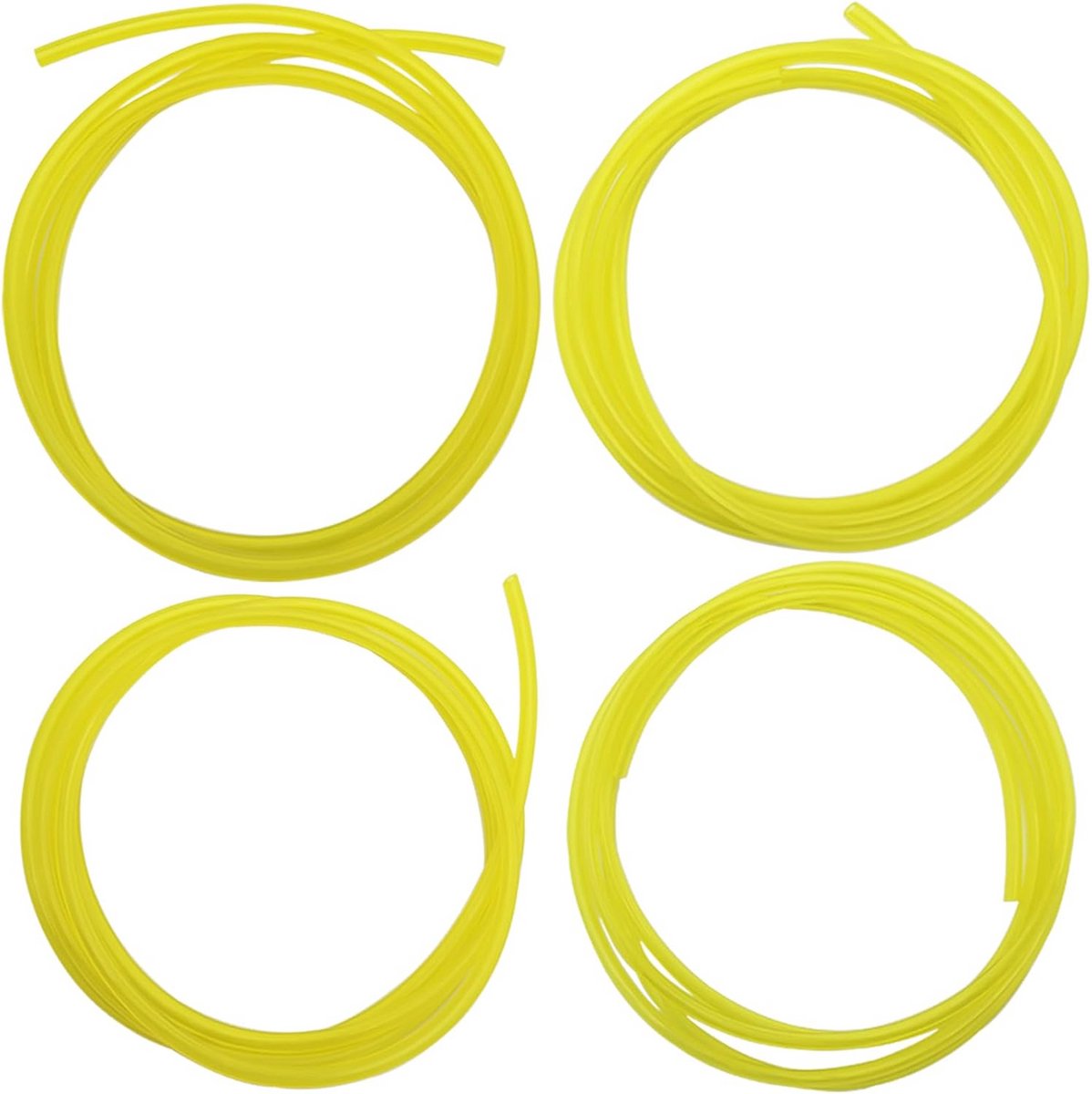 Brandstofslang Set - Benzineslang Tuinapparaat - Motoronderhoud - Olie Gasbestendig - 4 Maten 1.5m - Transparant Geel