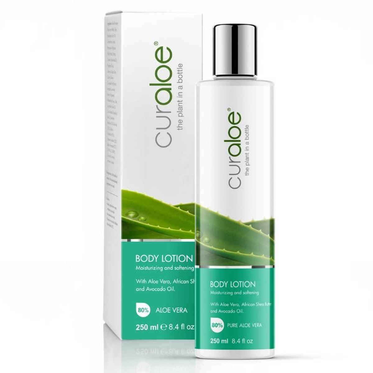 Curaloe Bodylotion Aloe Vera 80% - Dagelijkse Huidverzorging - Met Shea Boter & Olijfolie - 250ml