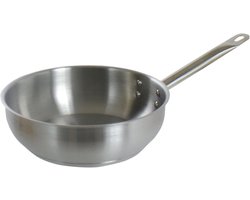 Stainless Steel Steelpan Zonder Deksel 20 cm - Corrosiebestendig